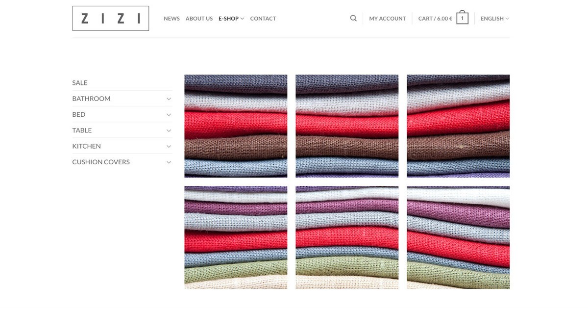 Linen home textiles designed by ZIZI - E-Shop